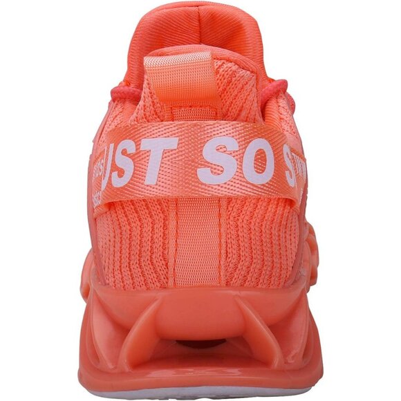 Women's Orange Pink Running Walking Tennis Blade Athletic Sneakers Shoes - Picture 6 of 7